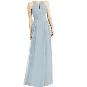After Six Keyhole Halter Chiffon Maxi Dress
